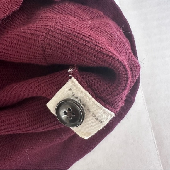 Frank & Oak Cotton Cardigan Blazer Size Large Jacket Sweatshirt Sweater - Picture 3 of 7